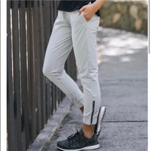 ZYIA Gray Everywhere Zip Bottom Joggers Lightweight